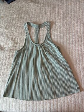 Roxy Mint Green Striped Racerback Tank